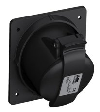 Zásuvka vestavná šikmá 16A - 3p IP44 černá 216RAM6B ABB 2CMA100543R1000