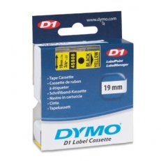 S0720880 45808 DYMO páska D1 plastová 19mm, černý tisk / žlutý podklad, návin 7m