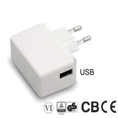 Síťový adaptér 12W 5V 2400mA MEAN WELL SGA12E05-USB