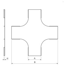 Víko kříže 200, povrchová úprava Magnelis KOPOS VKR 200_ZM