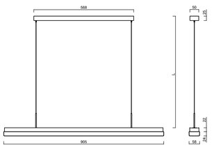 Závěsné svítidlo MATAR LE2 15W IP40 3K ON/OFF PC bílá OSMONT MAT60128