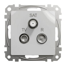 Sedna D/E TV-R-SAT zásuvka průběžná 7dB, Aluminium SCHNEIDER SDD113484