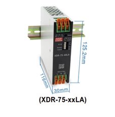 Napájecí zdroj na DIN 75W 12V MEAN WELL XDR-75-12LA