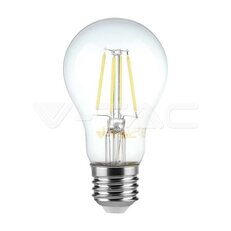 LED Bulb 6W Filament E27 A60 Clear Cover 3000K VT-1887-N, V-TAC SKU214272