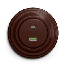 USB zásuvka A+C GREENLUX KLIKLAP H/USB Brown