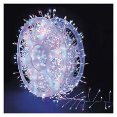 LED nano řetěz na cívce, stříbrný,14,4m,venkovní,multicolor,časovač, EMOS D3FM03