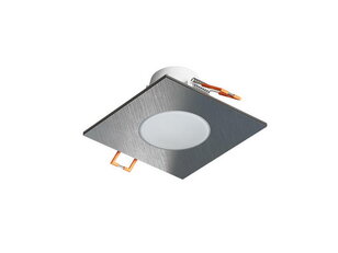 Pevný LED podhled SPOTLIGHT IP65 SQUARE bodovka stříbrná broušená neutrální 5W