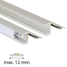 Nástěnný hliníkový profil NT, 18x41 mm, mléčný difuzor, komplet, 2 m