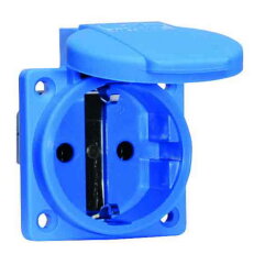 Zásuvka vestavná 16A 3p 230V IP54 SCHUKO modrá BALS 71094