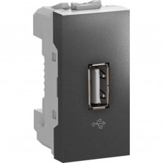 Unica USB 2.0 datový konektor, Grafit SCHNEIDER MGU3.429.12
