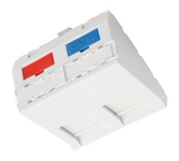Modul French style 45x45mm pro 2 keystony úhlový bílý SOLARIX 23100204