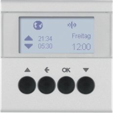 KNX RF žaluziový časový spínač, quicklink, S.1/B.x, stříbrná mat BERKER 85745183