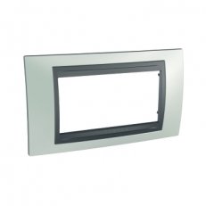 Schneider MGU66.104.294 Krycí rámeček Top čtyřmodulový, Fluor Green/grafit