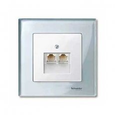 Merten Centrální deska pro Mechanismus 2xRJ45 System M Polar SCHNEIDER MTN296119