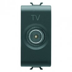 Gewiss GW12361 CHORUS Zásuvka TV, přímá, 1M IEC 9,5mm, černá