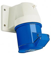 Vestavná zásuvka 32A 3P 110V 4h IP44, šikmá WALTHER 534304