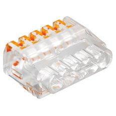 OBO 61 525 FL Universální svorka pětipólová 0,2-2,5mm2 průhledná Polykarbonát PC