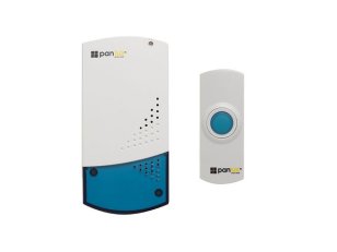 ZVONEK bezdrátový 32mellodií, bílý s modrými komponenty PANLUX H-108/M