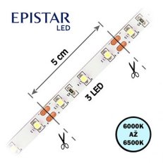 LED pásek 60LED/m 3528 IP20 6000-6500 K bílá 12V  5m FK TECHNICS 4730487-60
