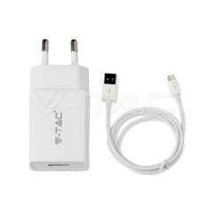 Fast Charging Set With Travel Adapter & Micro USB Cable White, VT-5381 SKU8641