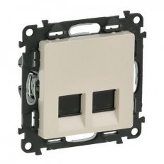 VALENA LIFE DATOVÁ ZÁSUVKA DVOJITÁ 2XRJ45 CAT.5E FTP BÉŽOVÁ LCS LEGRAND 753254