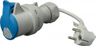 SEZ-CZ SA-3 Šňůrový adapter z vidlice 230V na zásuvku 16A/3p