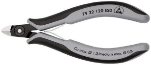 Přesné boční štípací kleště na elektroniku ESD 120 mm KNIPEX 79 22 120 ESD
