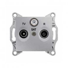 Sedna Zásuvka TV-R-SAT průběžná 4 dB, Aluminium SCHNEIDER SDN3501460