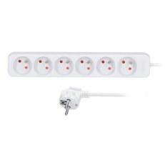 6z prodlužovací přívod, 1,5m, 3 x 1mm2, bílý SOLIGHT PP60