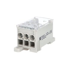 Blok pro rozdělení fází PVB 160-6 1pól. AL/CU 160A 690V šedý na DIN 1003951