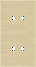2násobný čelní panel, svislý, NIKO Toggle alu GOLD BRUSHED 227-57852