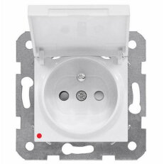 Zásuvka ČSN s clonkou a přepěťovou ochranou, klapka, stří SCHRACK EV121053CZ