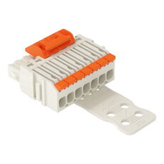 1vodičová pružinová svorkovnice, Páčka, Push-in CAGE CLAMP, Světle šedá
