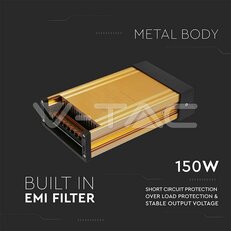 LED Power Supply 150W 12V IP45 Metal Rainproof, VT-21151 V-TAC SKU3231