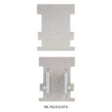 Koncovka bez otvoru pro BK, stříbrná barva, 1 ks MCLED ML-762.012.07.0