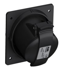 Zásuvka vestavná šikmá 16A - 4p IP44 černá 316RAM6B ABB 2CMA100544R1000