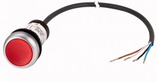 Eaton C22-DL-R-K01-24-P65 Prosvětlené tlačítko, bez aret, 24V AC/DC, červená, 1V