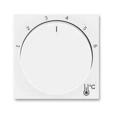 Kryt termostatu s otočným ovládáním, bílá/ledová bílá ABB 3292H-A00300 01