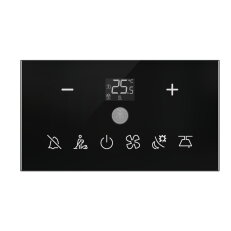 SpaceLogic Modbus 8 tlačítkový Glass termostat s PIR čidlem SCHNEIDER SLGM08THM
