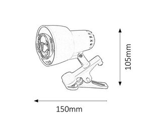 Clip E14 R50 1x 40W IP20 bílá RABALUX 4356