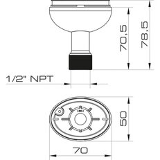Držák trubkový ELYPS MB POLE BASE 1/2'' NPT-F, černá SIRENA 32388
