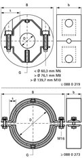 BISOFIX 88 M8/M10/1/2'' PUR 33,7 WALRAVEN 0880033