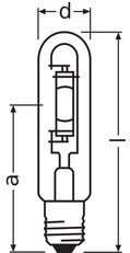 Metalhalogenivová výbojka LEDVANCE POWERSTAR HQI-T 400 W/N
