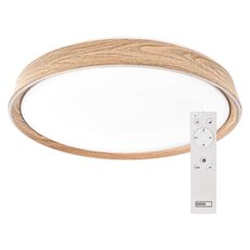 LED přisazené svítidlo ILVI, kruhové 30W, stmívání+CCT, dřevo EMOS ZM5160