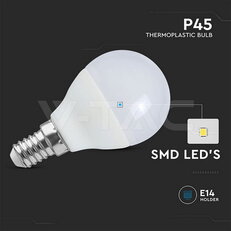 LED Bulb 6,5W E14 P45 6500K VT-270, V-TAC SKU24020