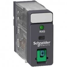 Schneider RXG12BD Relé Zelio RXG,1 C/O,10 A,24V DC,testovací tlačítko a LED