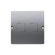 Kryt zásuvky komunikační (pro prvky Keystone), Inox KONTAKT SIMON BMGK1P/21