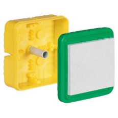 Krabice univerzální čtvercová s víkem 180x180x90 mm, do betonu KAISER 1296-22