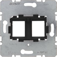 Nosná deska s černým úchytem pro 2-nás. Modular-Jack BERKER 454202