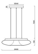 Závěsné svítidlo SATURN LE2 LED-1L62C07ZLE11/482/L100 C 4000 31W IP20 67931